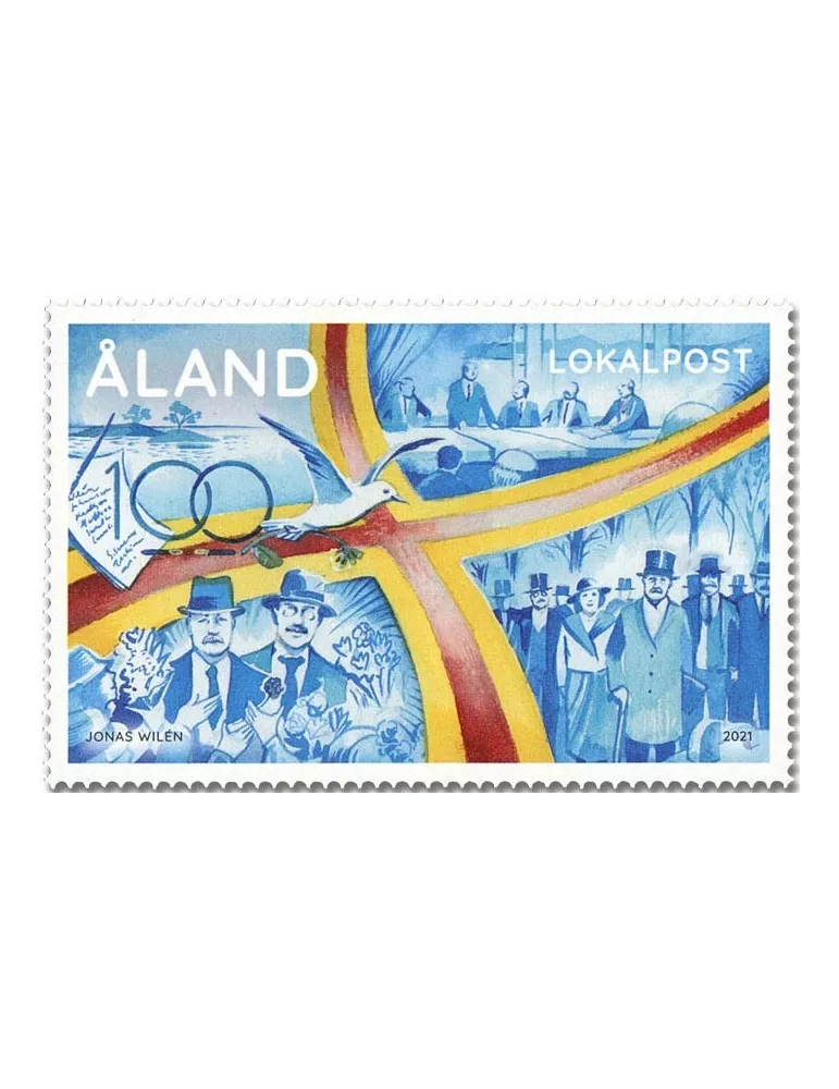 n° 508 - Timbre ALAND  Poste