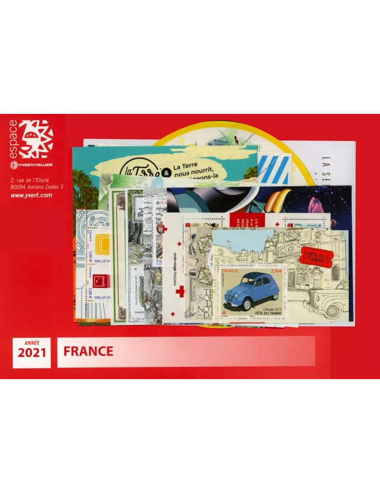 n° 5459/5544  - Timbre France Année complète (2021)
