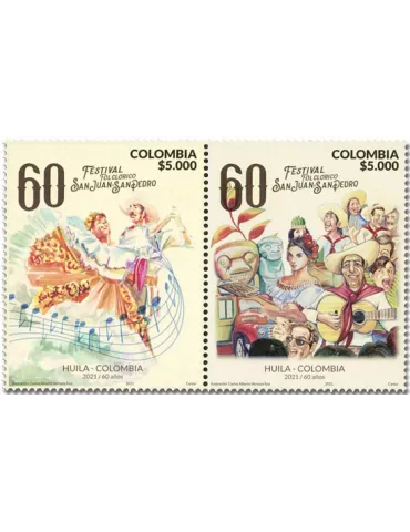 n° 2244/2245 - Timbre COLOMBIE Poste