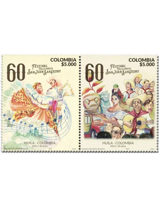 n° 2244/2245 - Timbre COLOMBIE Poste