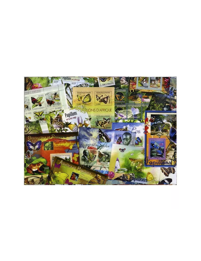 PAPILLONS : pochette de 40 timbres (Neufs)