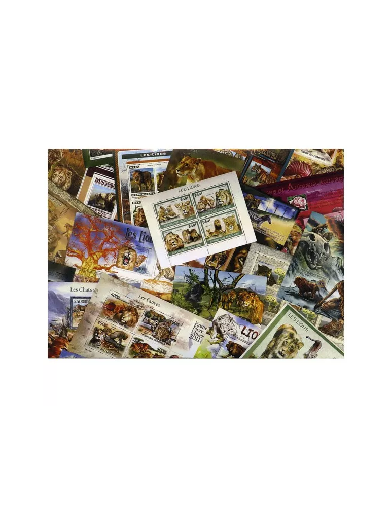LIONS : pochette de 20 timbres (Neufs)