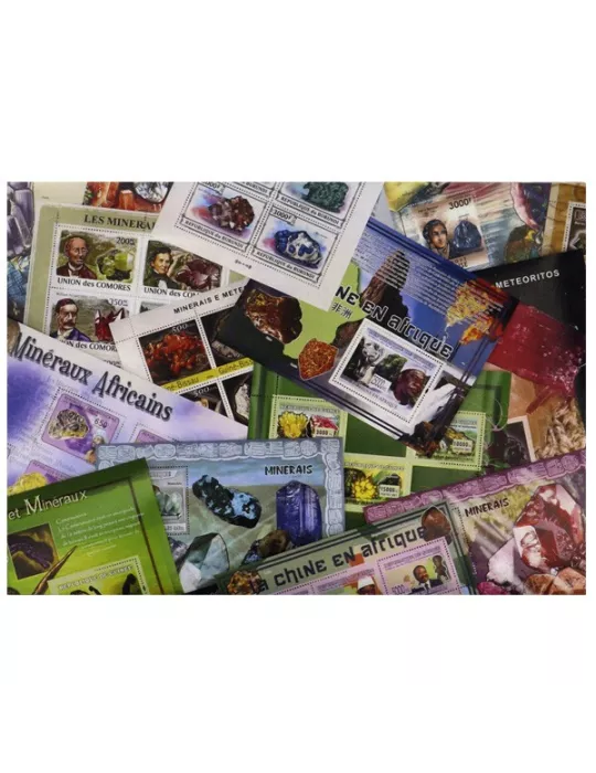 MINERAUX : pochette de 20 timbres (Neufs)