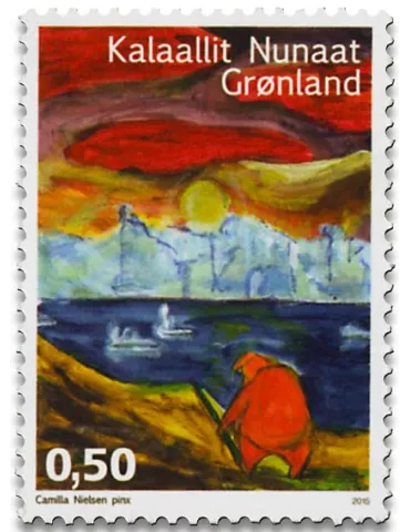 n° 664/665 - Timbre GROENLAND Poste