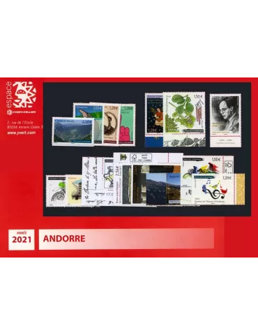 n° 855/869 -  Timbre Andorre Année complète (2021)