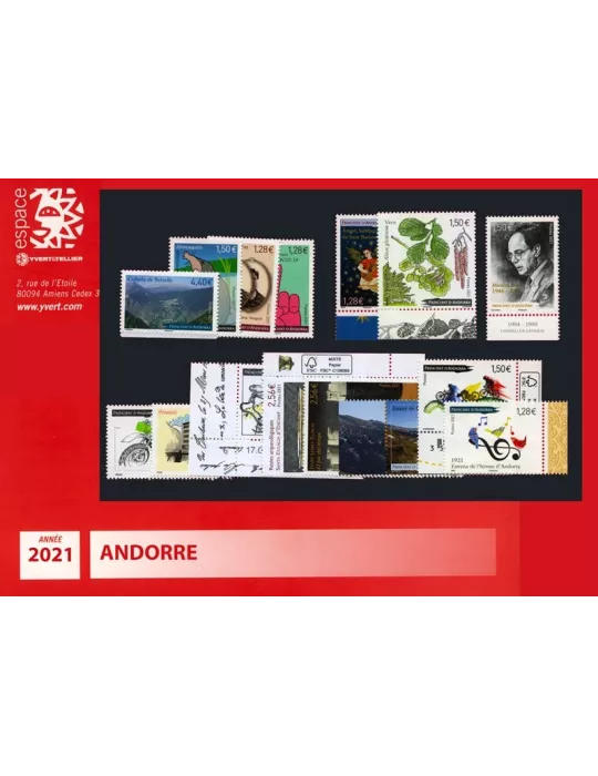 n° 855/869 -  Timbre Andorre Année complète (2021)
