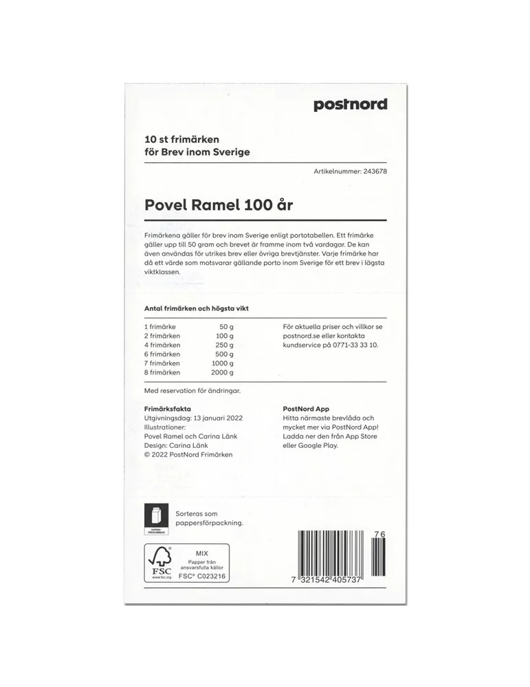 n° C3386 - Timbre SUEDE Carnets