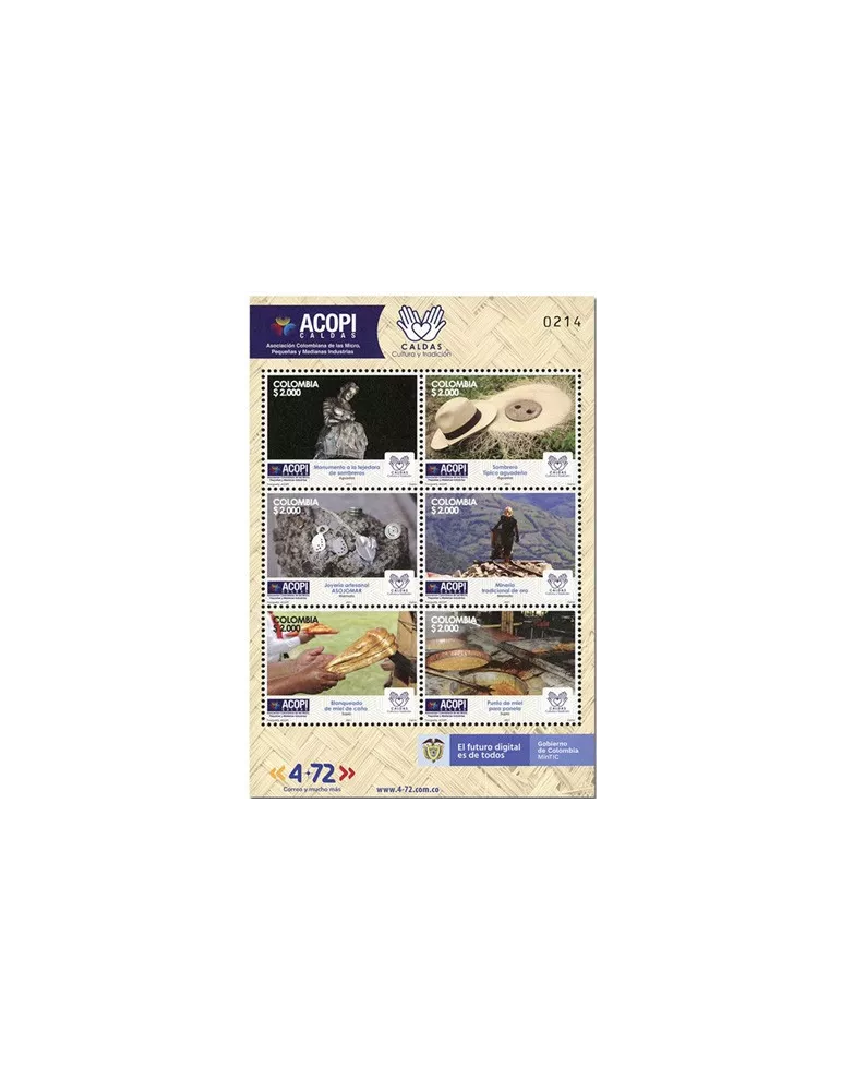n° 2345/2350 - Timbre COLOMBIE Poste