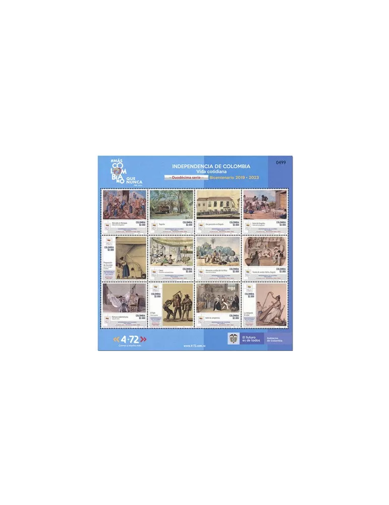 n° 2351/2362 - Timbre COLOMBIE Poste