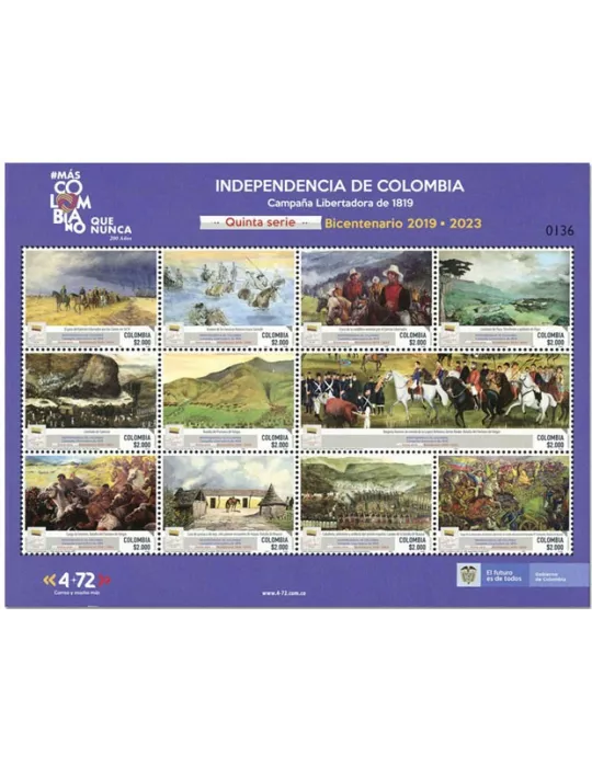 n° 2208/2218 - Timbre COLOMBIE Poste