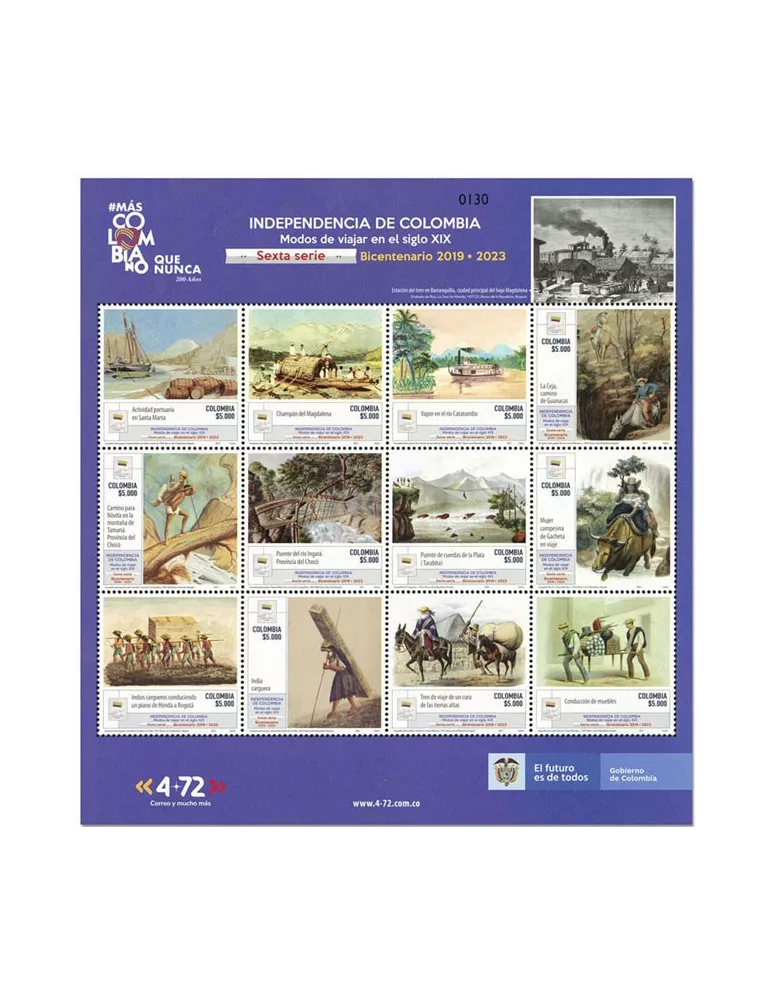 n° 2219/2230 - Timbre COLOMBIE Poste