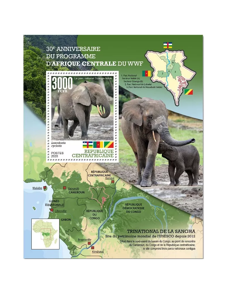 n° 1687  - Timbre CENTRAFRIQUE Blocs et feuillets