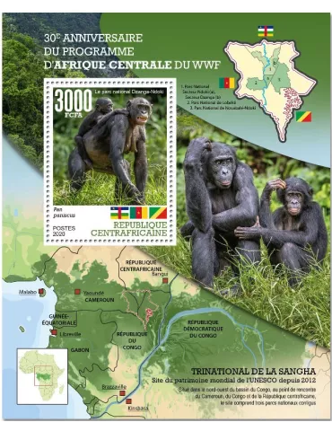 n° 1688  - Timbre CENTRAFRIQUE Blocs et feuillets