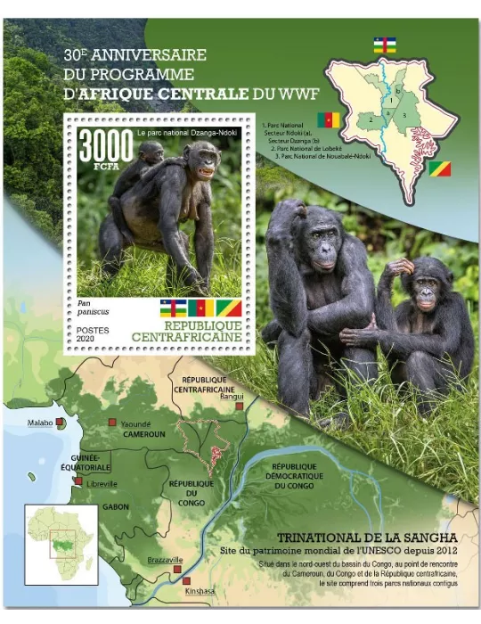 n° 1688  - Timbre CENTRAFRIQUE Blocs et feuillets