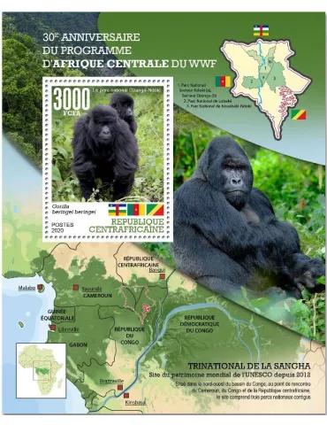 n° 1689  - Timbre CENTRAFRIQUE Blocs et feuillets