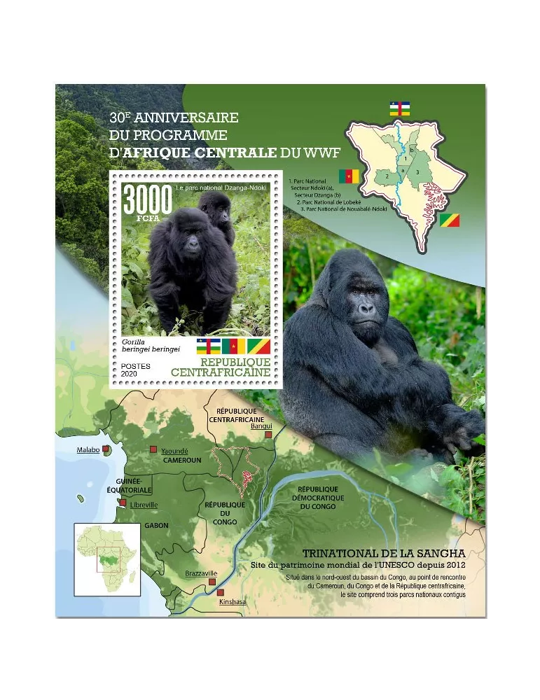 n° 1689  - Timbre CENTRAFRIQUE Blocs et feuillets