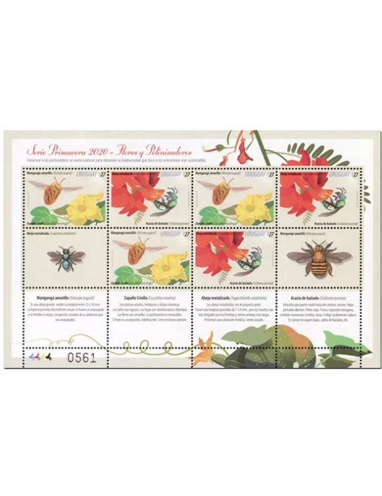 n° 3013/3014 (les 6 valeurs) - Timbre URUGUAY Poste