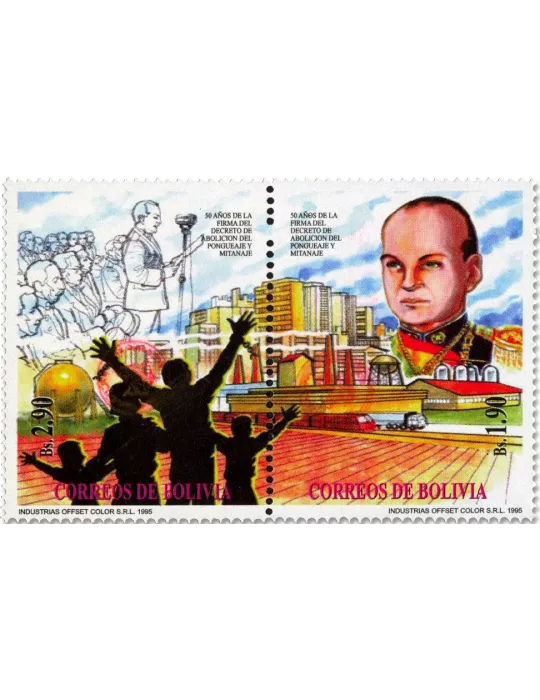 n° 1672/1673 - Timbre BOLIVIE Poste