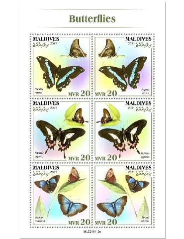 n° 7549/7554  - Timbre MALDIVES Poste