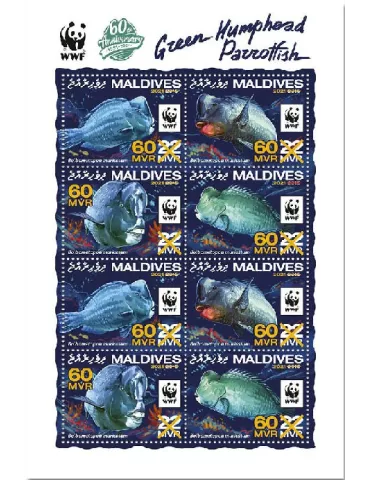 n° 7591/7598  - Timbre MALDIVES Poste