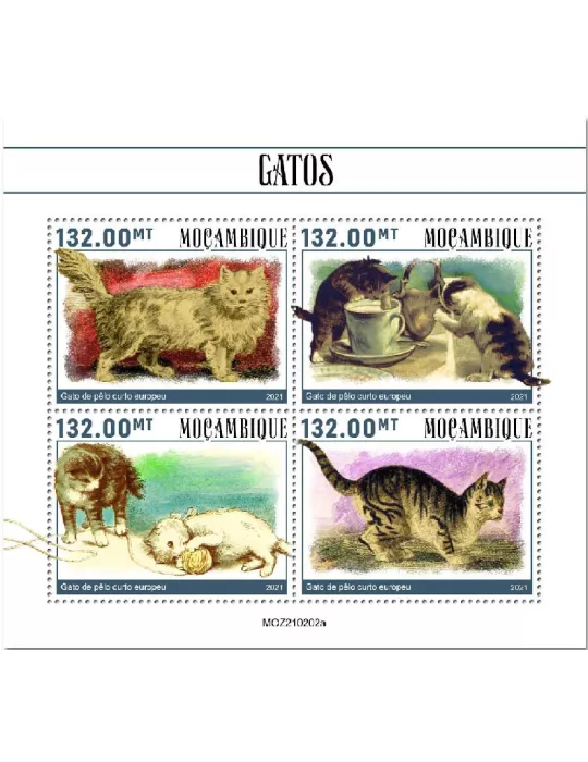 n° 9139/9142  - Timbre MOZAMBIQUE Poste