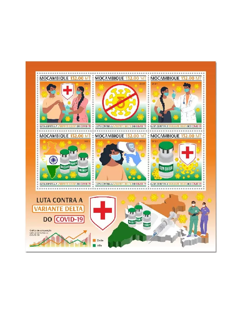 n° 9208/9213  - Timbre MOZAMBIQUE Poste