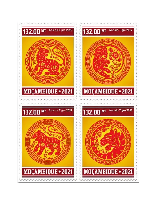 n° 9342/9345  - Timbre MOZAMBIQUE Poste