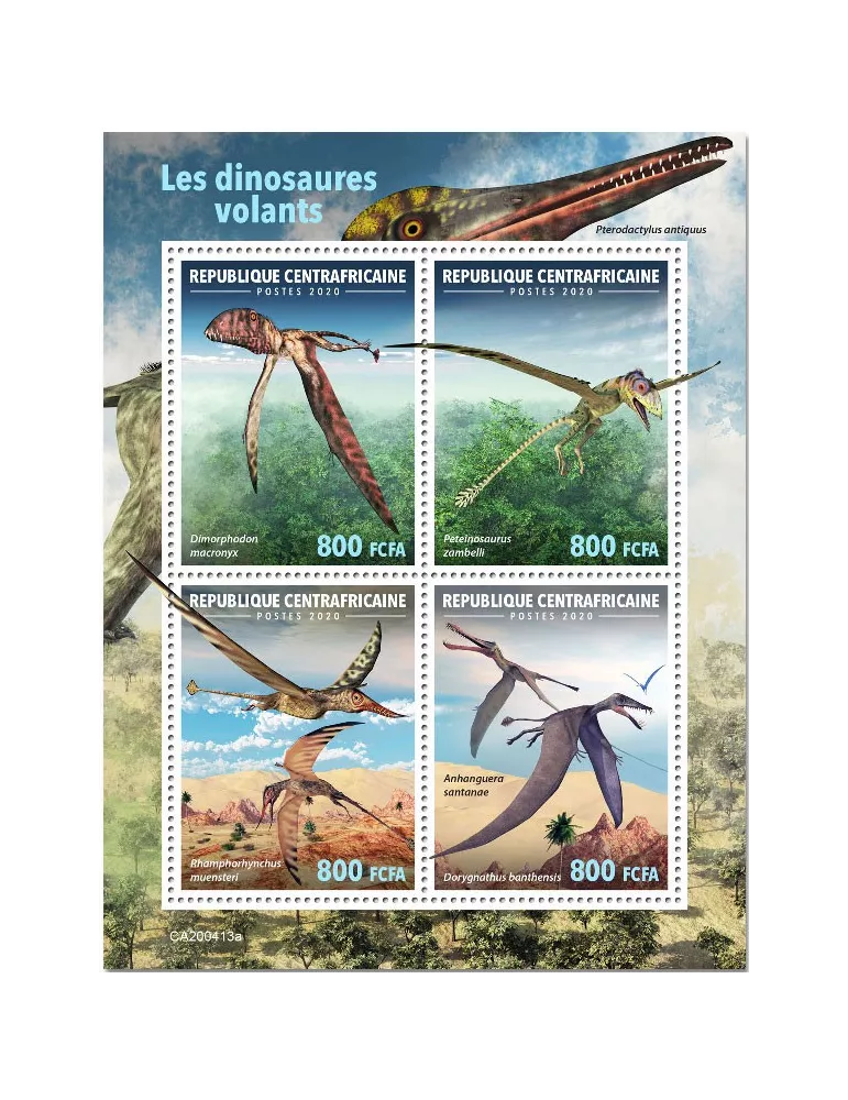 n° 6975/6978  - Timbre CENTRAFRIQUE Poste