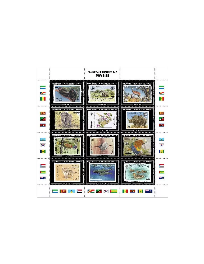 n° 6987/6998  - Timbre CENTRAFRIQUE Poste