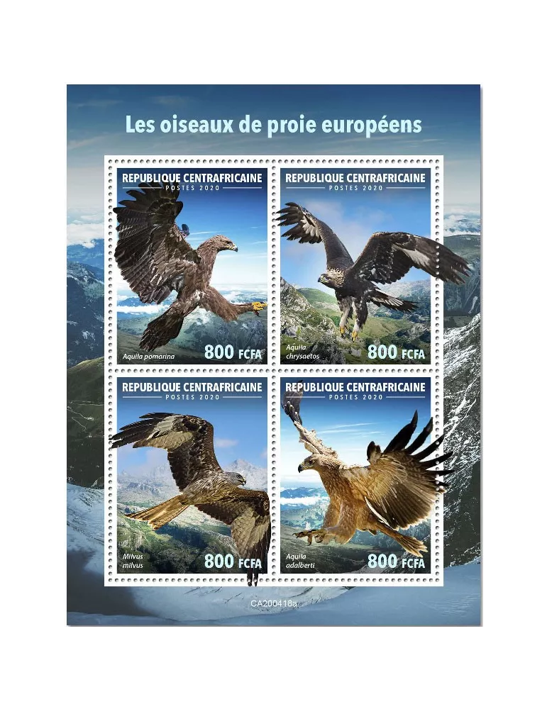 n° 7015/7018  - Timbre CENTRAFRIQUE Poste