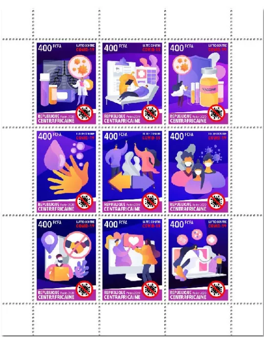 n° 7019/7027  - Timbre CENTRAFRIQUE Poste