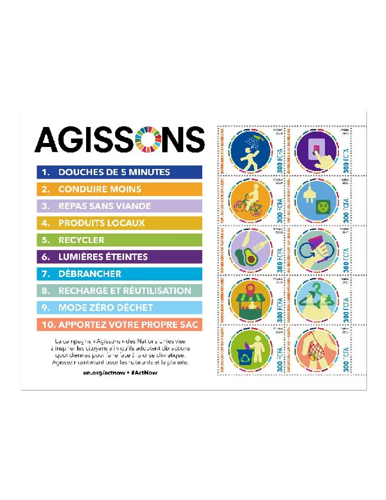 n° 7028/7037  - Timbre CENTRAFRIQUE Poste