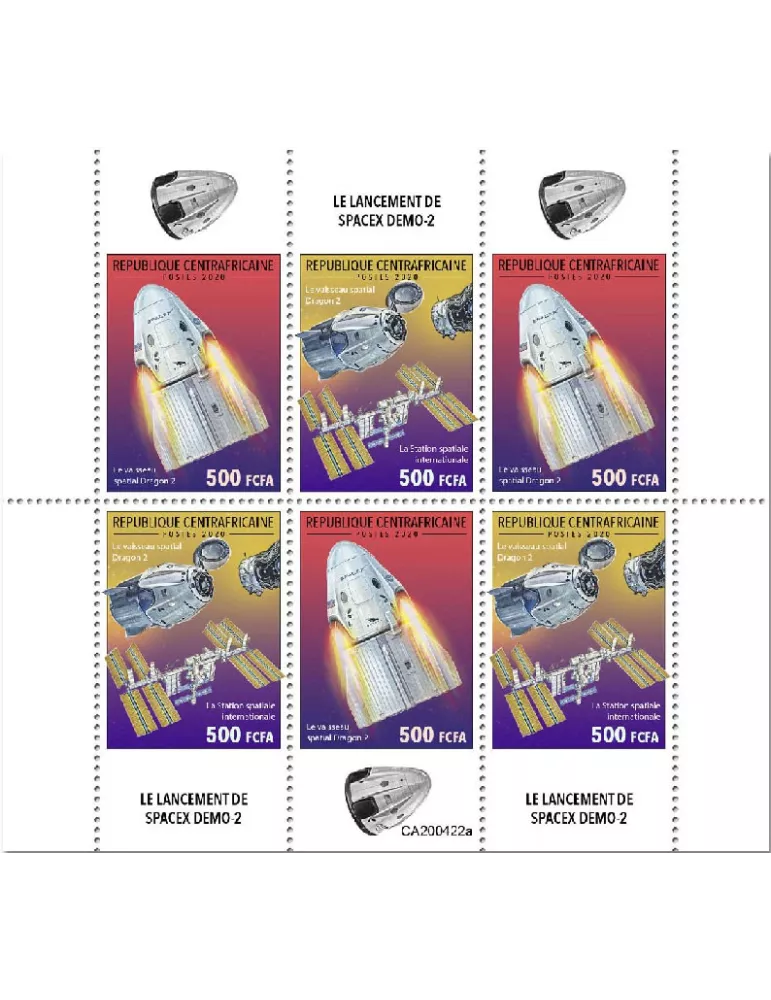 n° 7040/7045  - Timbre CENTRAFRIQUE Poste