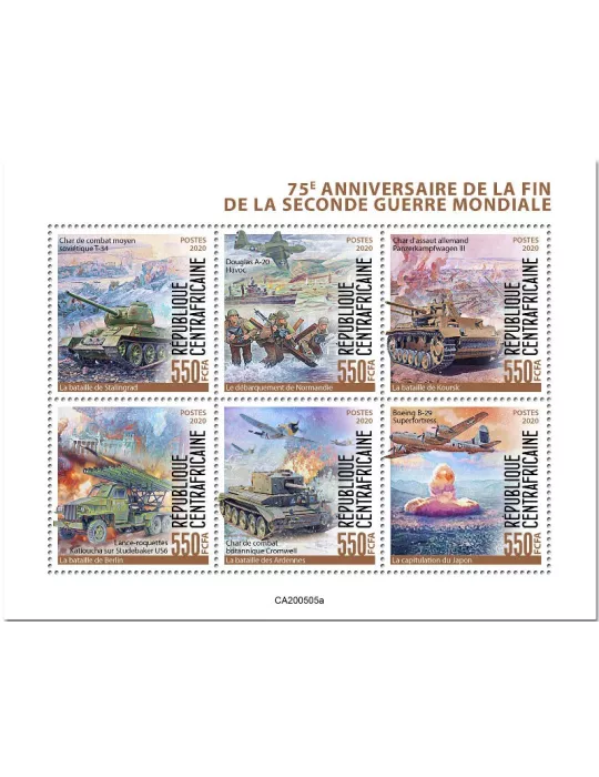 n° 7092/7097  - Timbre CENTRAFRIQUE Poste