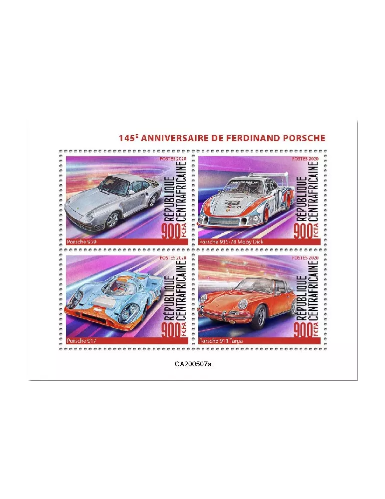 n° 7110/7113  - Timbre CENTRAFRIQUE Poste