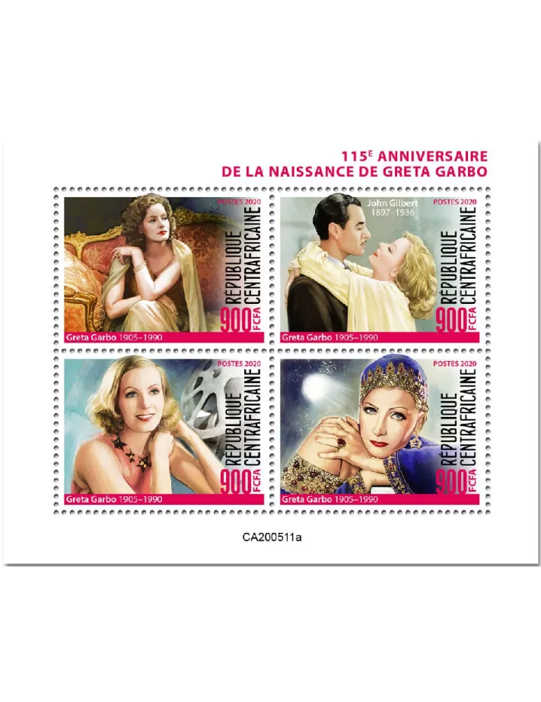 n° 7158/7161  - Timbre CENTRAFRIQUE Poste