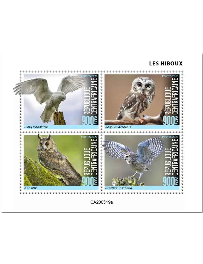 n° 7254/7257  - Timbre CENTRAFRIQUE Poste