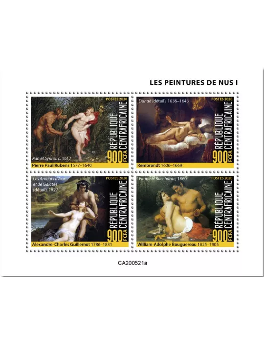 n° 7278/7281  - Timbre CENTRAFRIQUE Poste