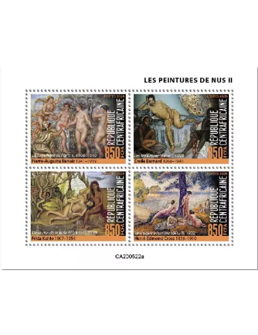 n° 7290/7293  - Timbre CENTRAFRIQUE Poste