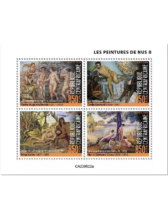 n° 7290/7293  - Timbre CENTRAFRIQUE Poste