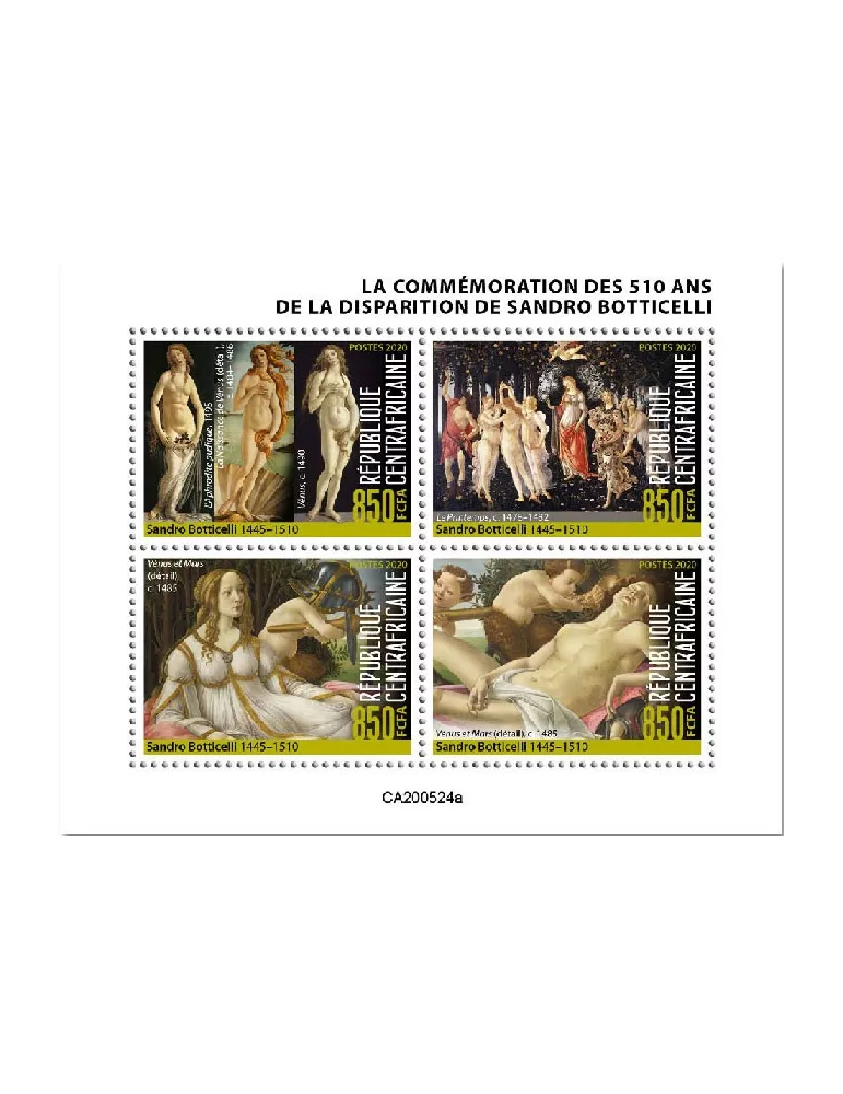 n° 7314/7317  - Timbre CENTRAFRIQUE Poste