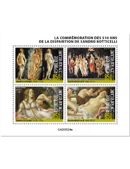 n° 7314/7317  - Timbre CENTRAFRIQUE Poste