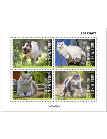 n° 7338/7341  - Timbre CENTRAFRIQUE Poste