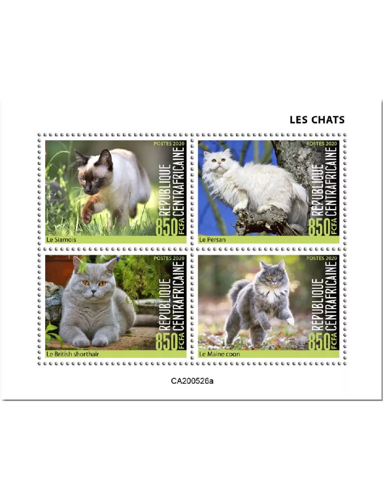 n° 7338/7341  - Timbre CENTRAFRIQUE Poste