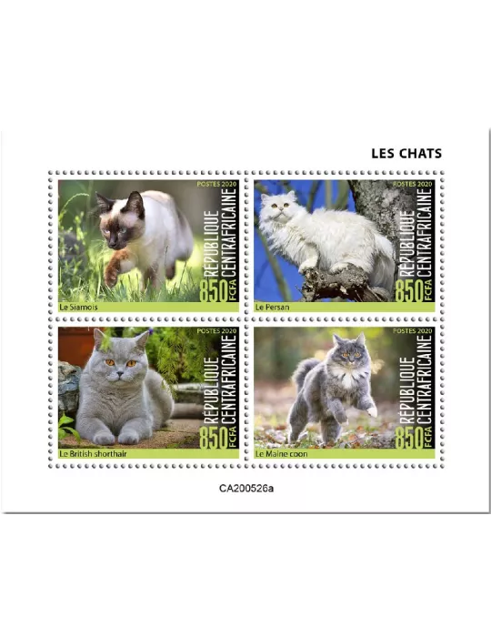 n° 7338/7341  - Timbre CENTRAFRIQUE Poste