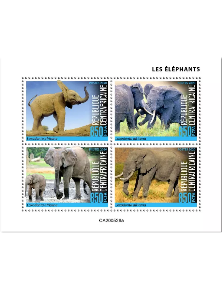 n° 7351/7354  - Timbre CENTRAFRIQUE Poste