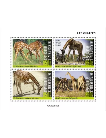 n° 7375/7378  - Timbre CENTRAFRIQUE Poste