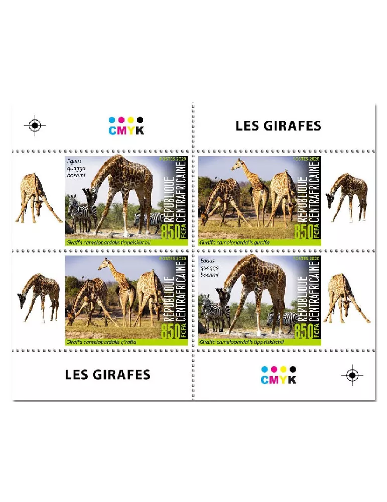 n° 7379/7386  - Timbre CENTRAFRIQUE Poste