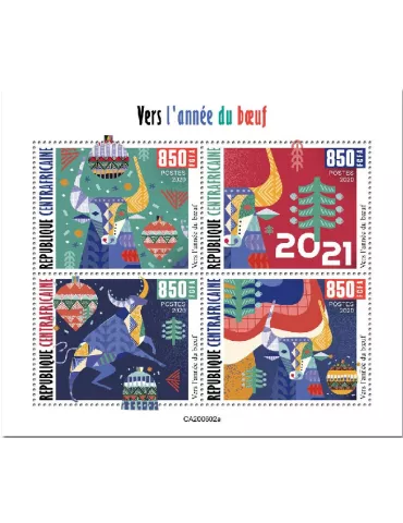 n° 7392/7395  - Timbre CENTRAFRIQUE Poste