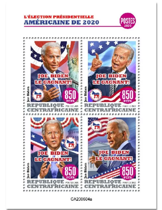 n° 7400/7403  - Timbre CENTRAFRIQUE Poste